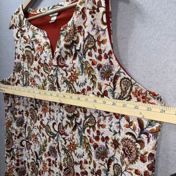 CJ Banks Sleeveless Floral Paisley Lined Tunic Top 1X Boho Indie Cottage Classic - Picture 7 of 7